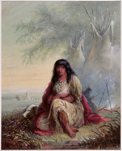 Sioux Indian Girl by Alfred Jacob Miller